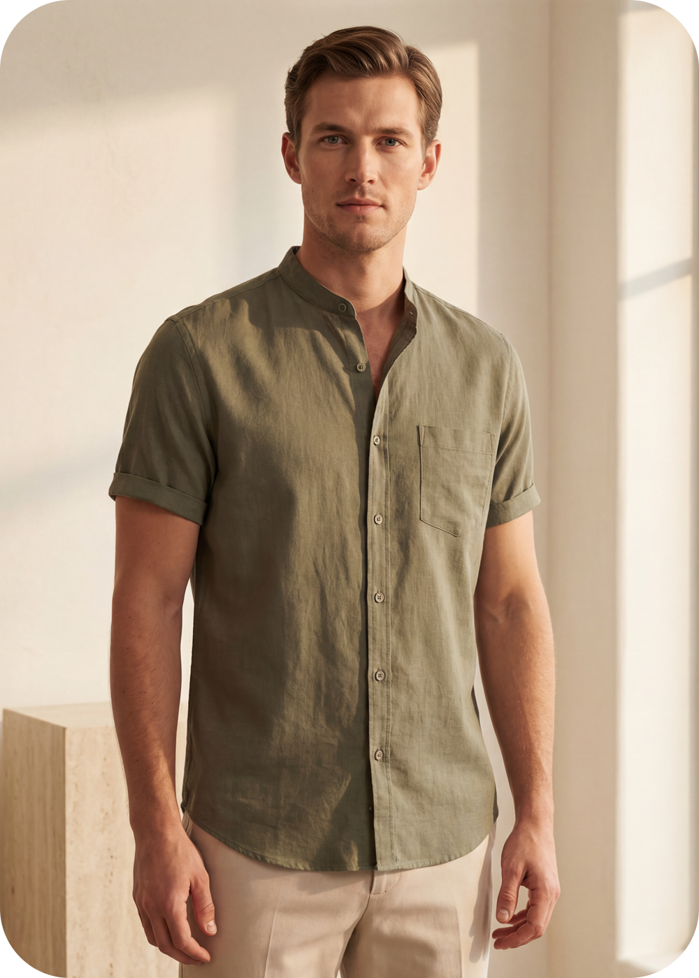 Porto Shirt - Men’s linen-cotton Shirt