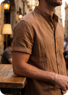 Porto Shirt - Men’s linen-cotton Shirt