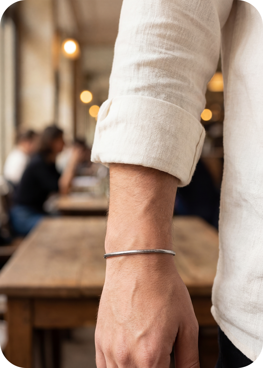 CL Men's Silver Bracelet