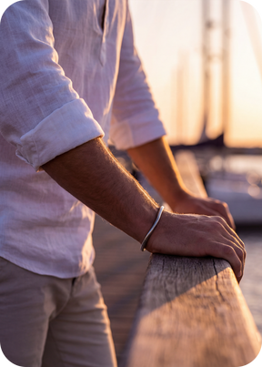 CL Men's Silver Bracelet